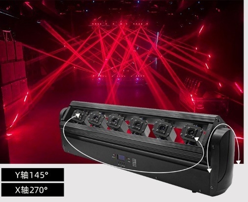 6つの目 動く頭 LEDステージ照明バー スイング 旋回 RGB